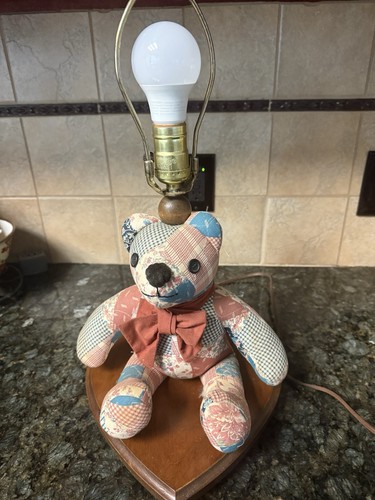 Vtg teddy bear - teddy, lamp