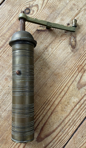 Vintage brass coffee grinder - vintage,
