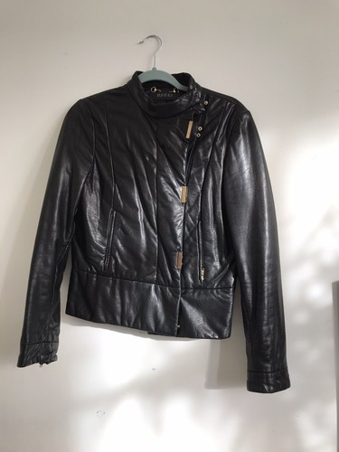 Gucci black leather jacket - black,