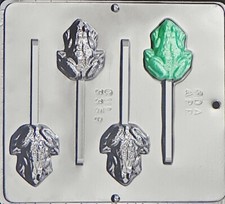 FROG CHOCOLATE LOLLIPOP MOULD  4 CAVITY  HALLOWEEN 