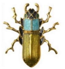 VERY REALISTIC BEETLE BROOCH