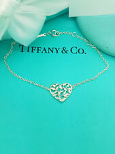 Tiffany & Co. Paloma Picasso Silver Olive Leaf Heart link 7.5" Bracelet