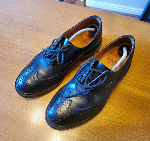 Tricker black leather - tricker's,