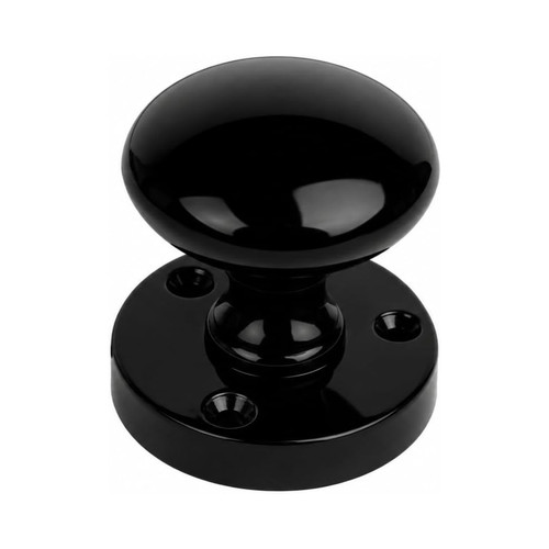 Black victorian door knobs - black,