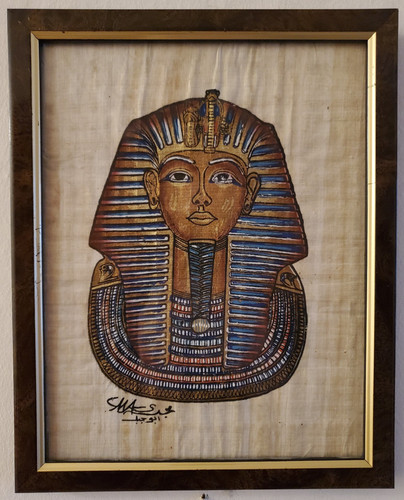 Framed egyptian papyrus - egyptian,