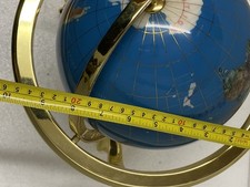 Antique Gold Plated Precious Stone Globe