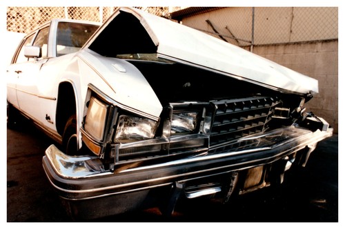 1990s front end car accident - front,