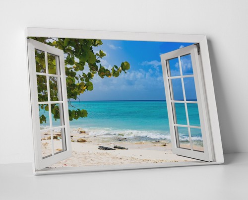 Beach view window effect - view,