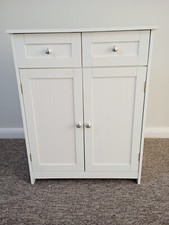 White Slimline Bathroom Cabinet