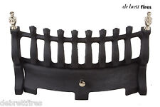 16" 40cm Fire Front Blenheim Black Fret c/w Pale Brass Finials for Gas Electric 