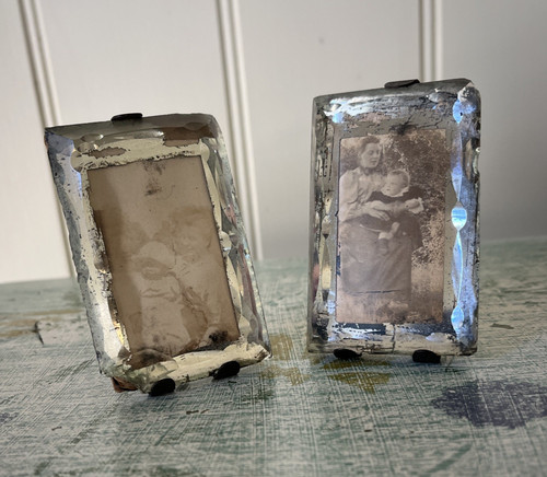 Small antique victorian mirror - antique,