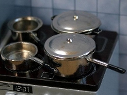 Pans set silver dolls - set, silver,