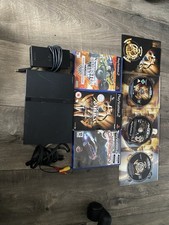 Ps2 Slim With Crystal Blue Controller. Tomb Readier NeedFor Speed And Monsterjam