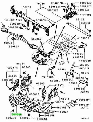 Cover engine room - engine, fr