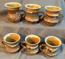 6 x Studio Art Pottery Drip