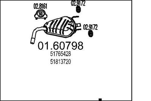 Mts 60798 rear - rear, muffler