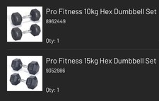 Hex Dumbbells Pairs Rubber