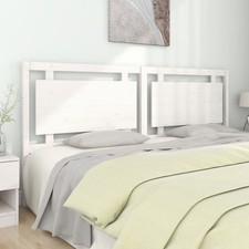 Headboard White Solid Pine