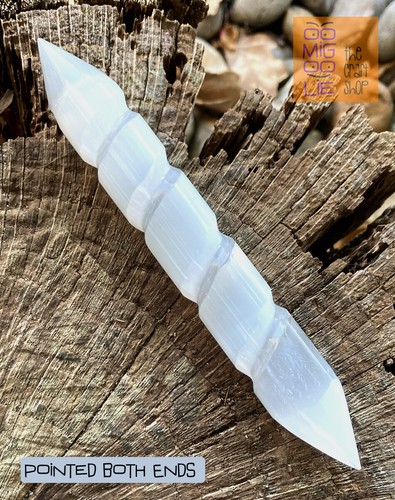 Selenite crystal healing wands - crystal,