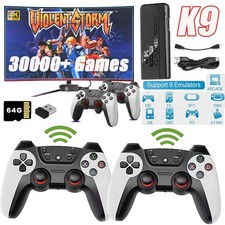 Wireless Retro Game Console 30,000 Games Classic Emulator +Dual 2.4G Controllers