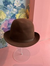 Brown Wool Felt Vintage Riding