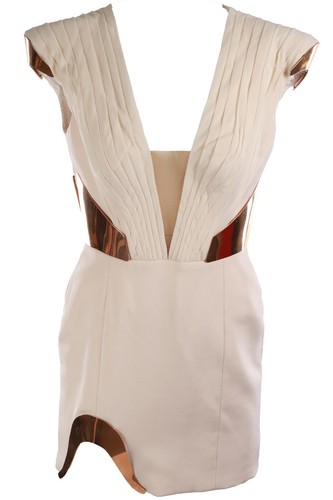Ralph russo cream silk dress - cream,