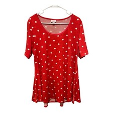 Lularoe Irma Red White Polka