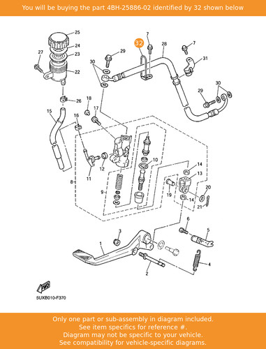 Yamaha holder brake hose - brake,