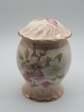 Beautiful Ceramic Lidded Trinket Pot Palissy England Royal Worcester Spode