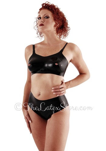 Super sale latex peep hole - latex, bra