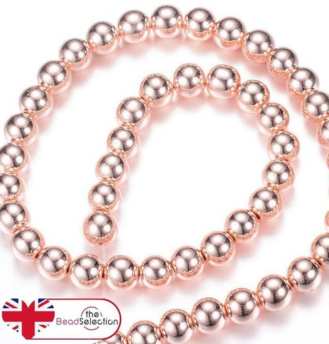 Rose gold round hematite - rose,
