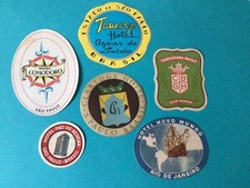Brazil labels 6 vintage Hotel advertising suitcase baggage  luggage  Ref 58495