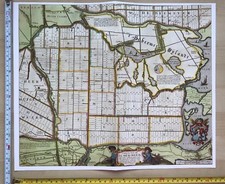 Antique vintage Blaeu Map Caerte van de Schermeer, 25 Oct 1635: 1600's: REPRINT