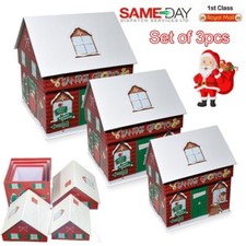 SET OF 3 Stackable Santa's