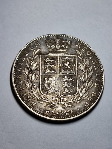 1840 queen victoria half crown - half,