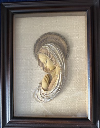 Virgin mary framed sculpture - mary,