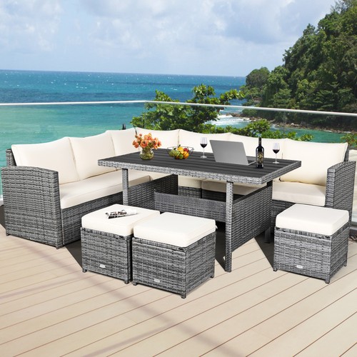 7pcs rattan patio - 7pcs, sectional