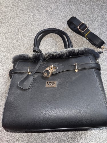 Large black handbag - large, front