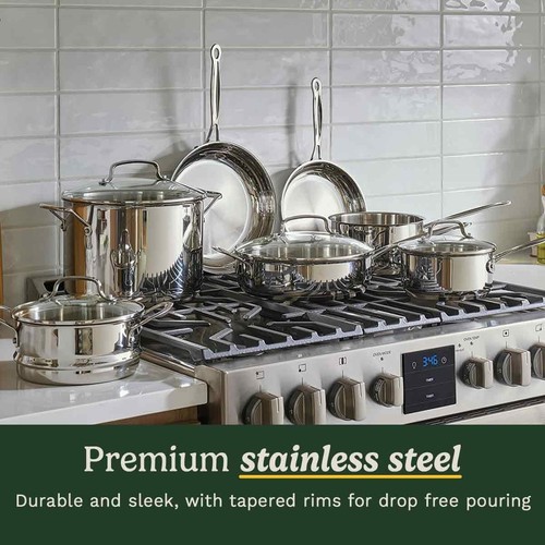 Stainless steel cookware - stainless, set