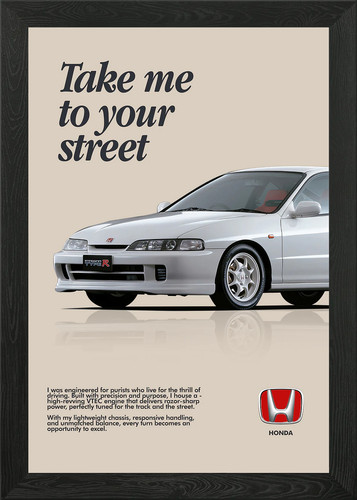 Honda integra type framed - r,