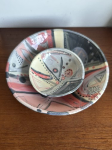 Hand painted bowl set glazed - hand,