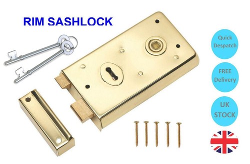 Rim sash lock - rim, 75mm