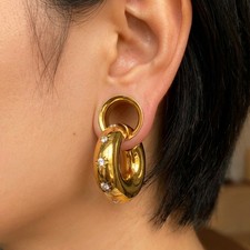 Gold ear weights silver star - silver,