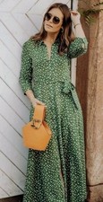 Zara Green Spot Summer Dress