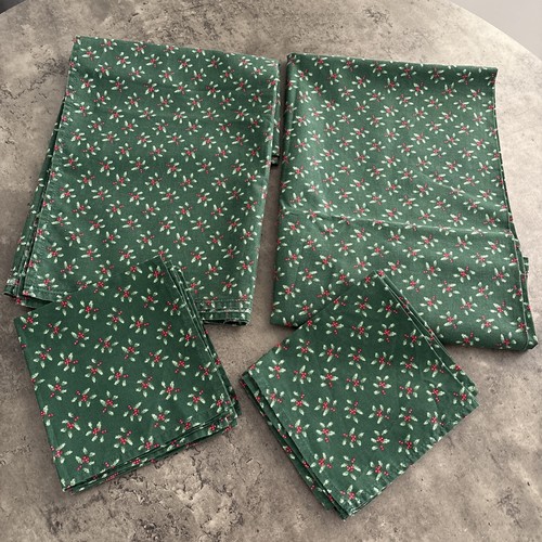 Set cotton christmas holly - cotton,