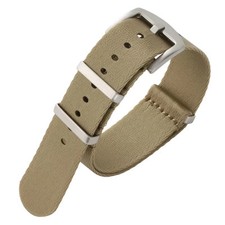 Premium Dense Twill NATO Khaki Watch Strap For OMEGA SEAMASTER 007 20mm