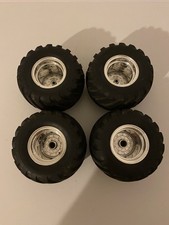 Tamiya Vintage Used  Rc 1/12 Midnight Pumpkin Wheels And Tyres Rc Spares/parts