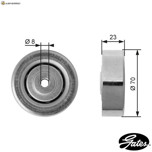 Tensioner pulley ribbed belt - v-ribbed,