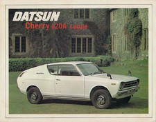 Datsun Cherry 120A Coupe 1973 UK Market Single Sheet Sales Brochure Nissan