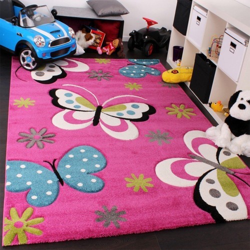 Childrens animal rug pink - animal,